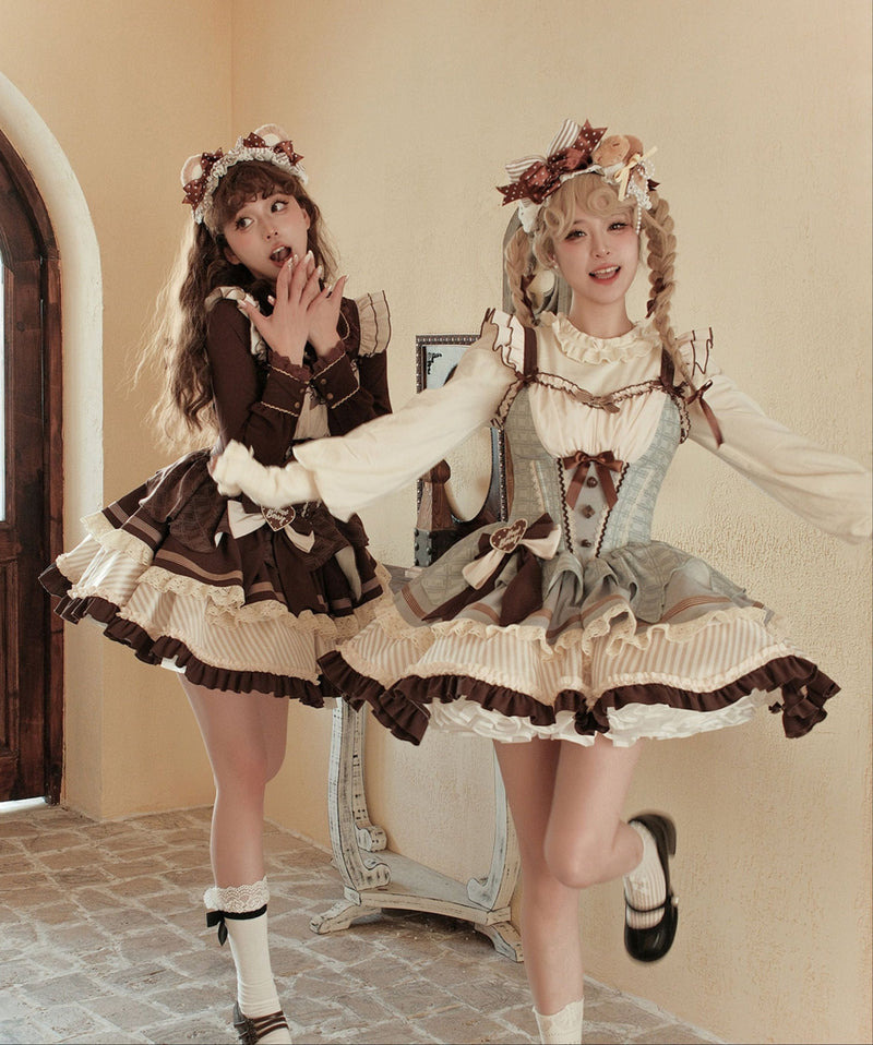 [pre-order] Mint Chocolate Lolita Tutu Sweet Dress + Ribbon Headband