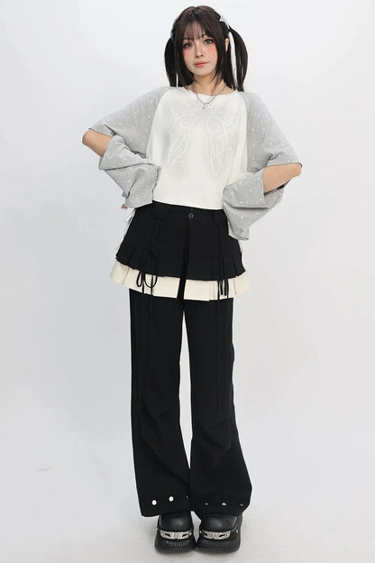 Mode Cut-out Star Drawstring Top