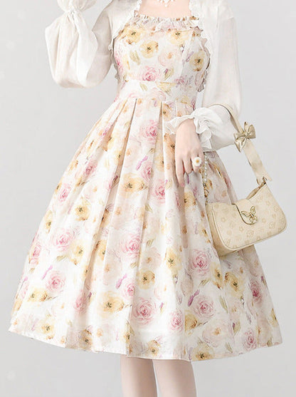 Forest Basket Retro Classic Lolita Dress + Cardigan