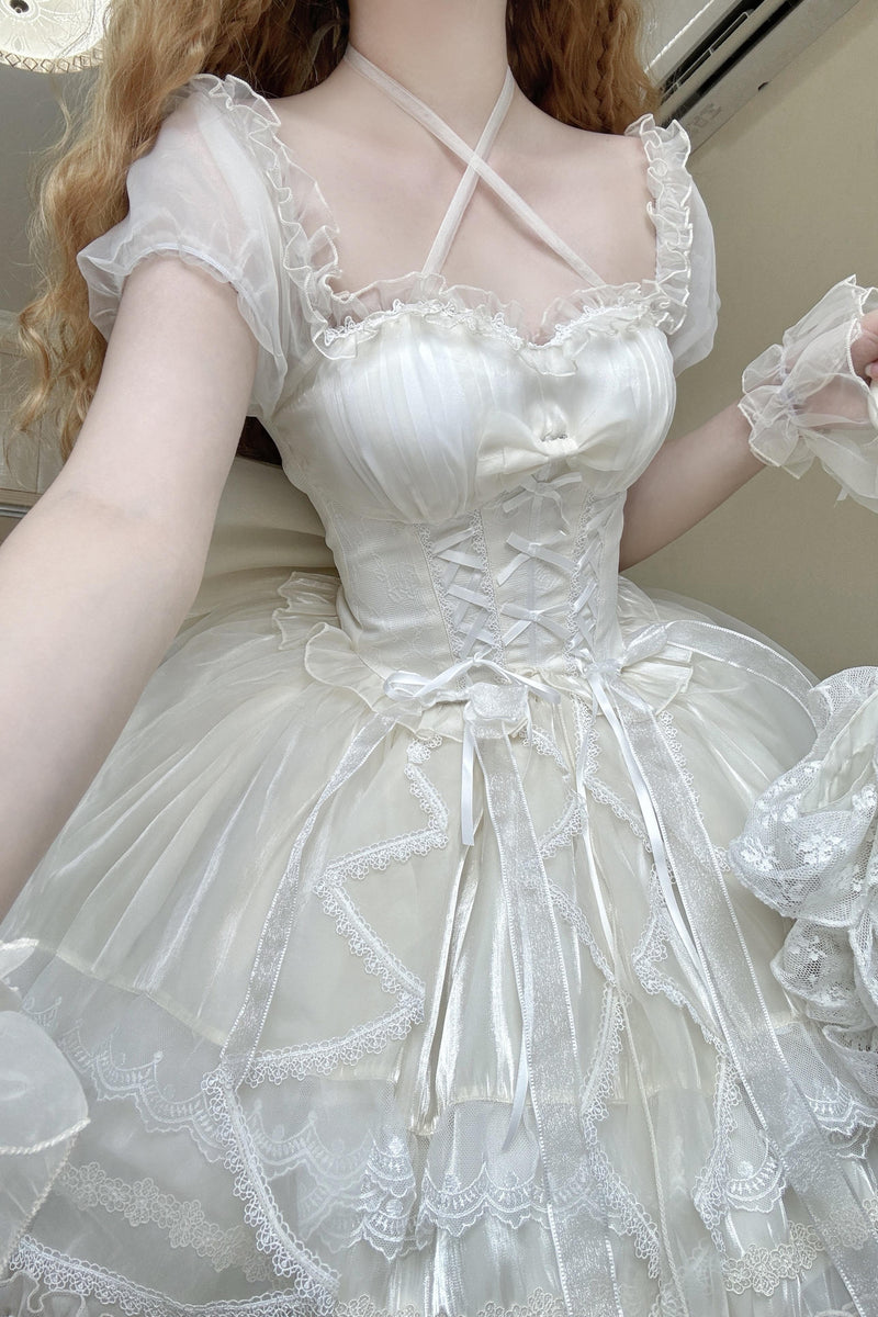 Fantasy Lace Up Design Princess Lolita Dress
