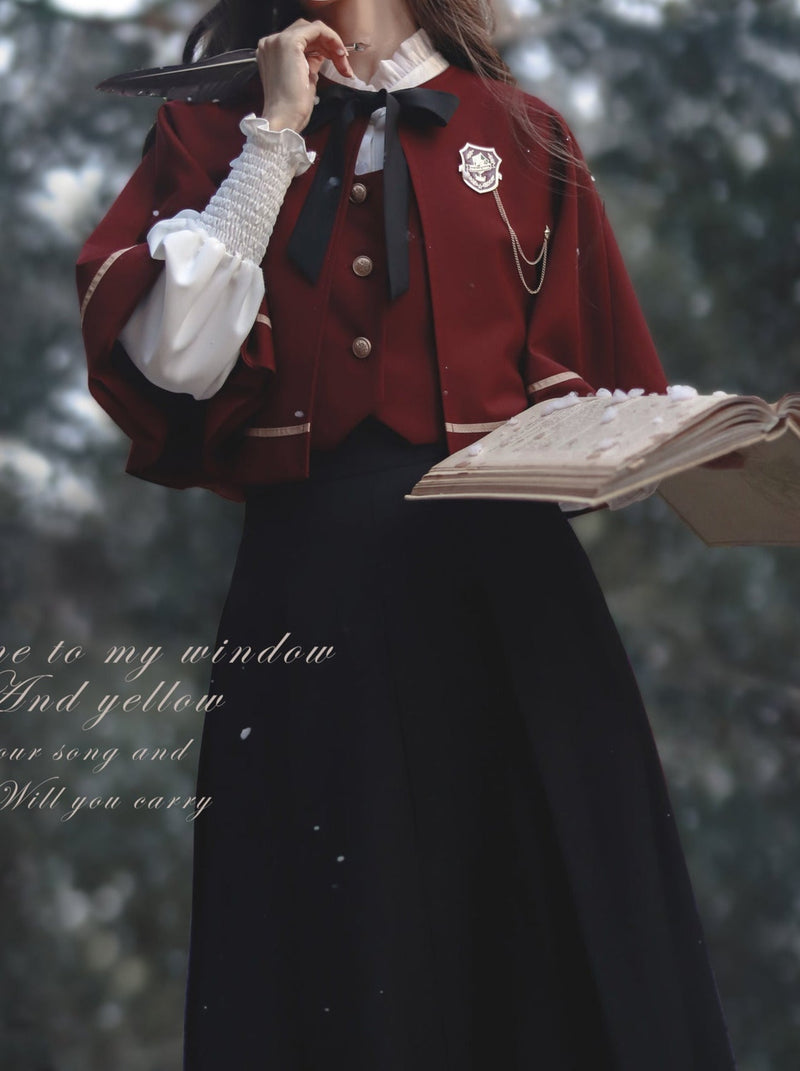 [pre-order] Christine Cape + Vest + Shirt + Long Skirt
