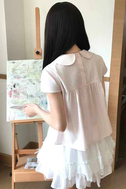 Striped Ribbon Top