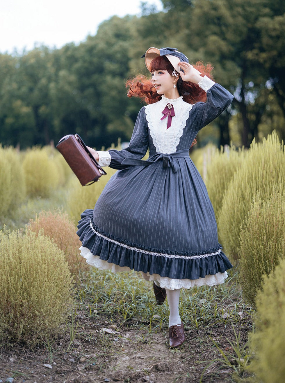 Classical Striped Volume Lolita Dress [pre-order]