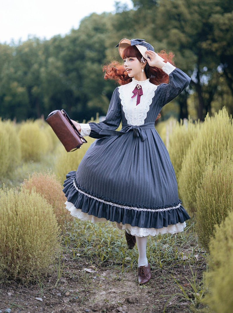 Classical Striped Volume Lolita Dress [pre-order]
