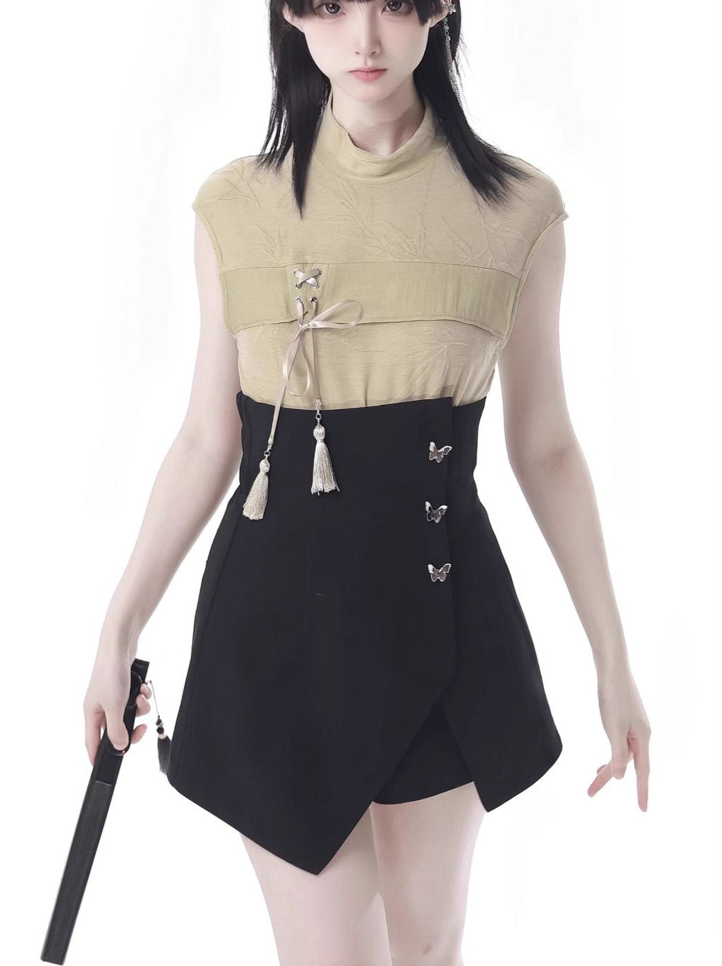 Moonlight Bamboo Leaf Dark Chinese-style Suit