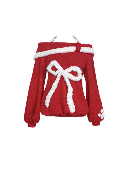 Sweet Girl Cape + Shorts + Ribbon Off-shoulder Top