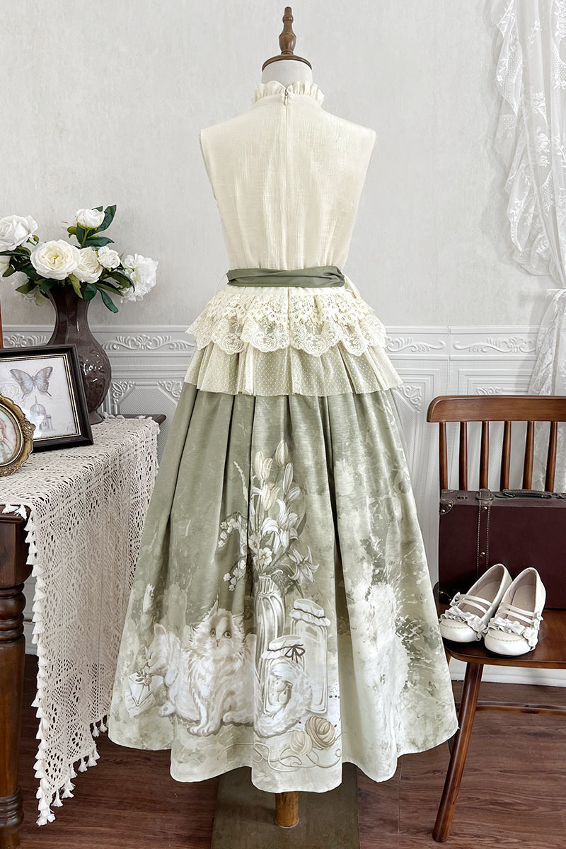 [pre-order] Timeless Classic Sleeveless Top + Retro Skirt