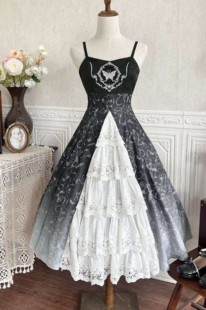 Dark Lolita Long Sleeve Sundress Set