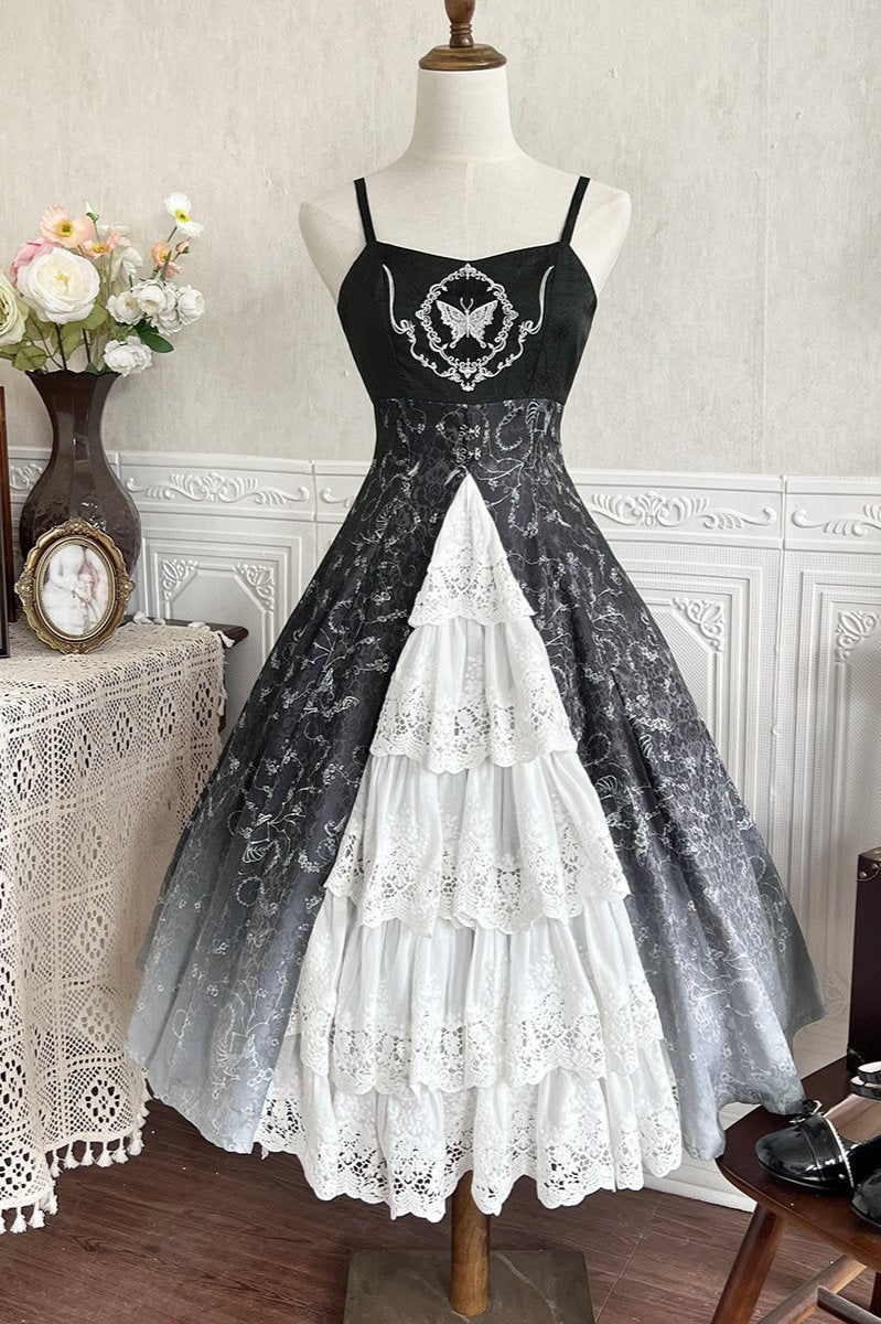 Dark Lolita Long Sleeve Sundress Set