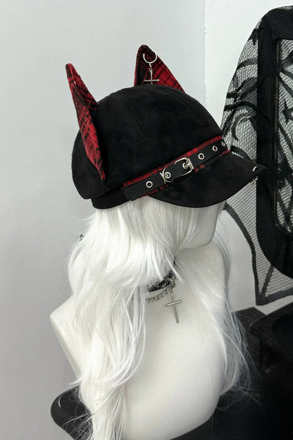 Doberman Plaid Punk Hat