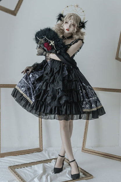 Golden Princess Suspender Dress