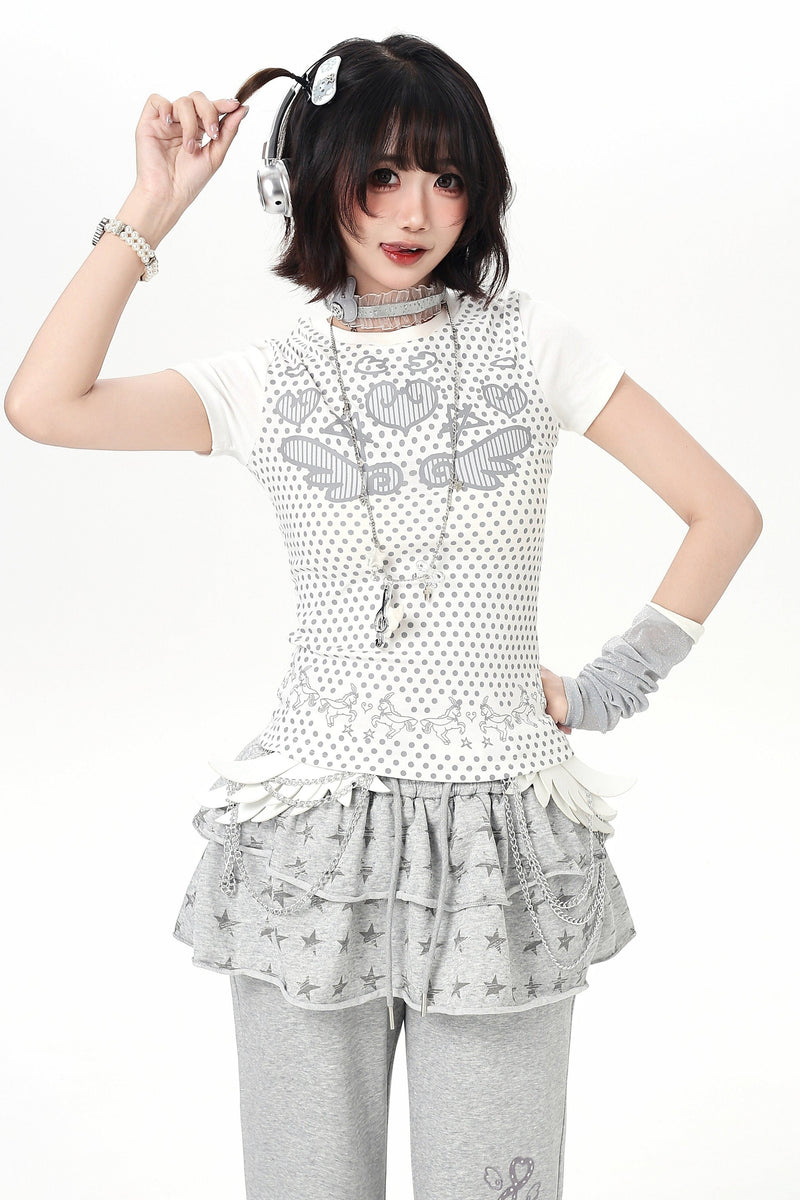 Polka Dot Angel Slim Top