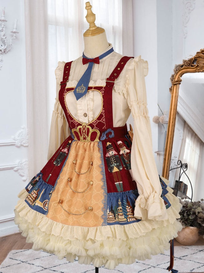 Red Snow Lolita Jumper Skirt + Clara Blouse