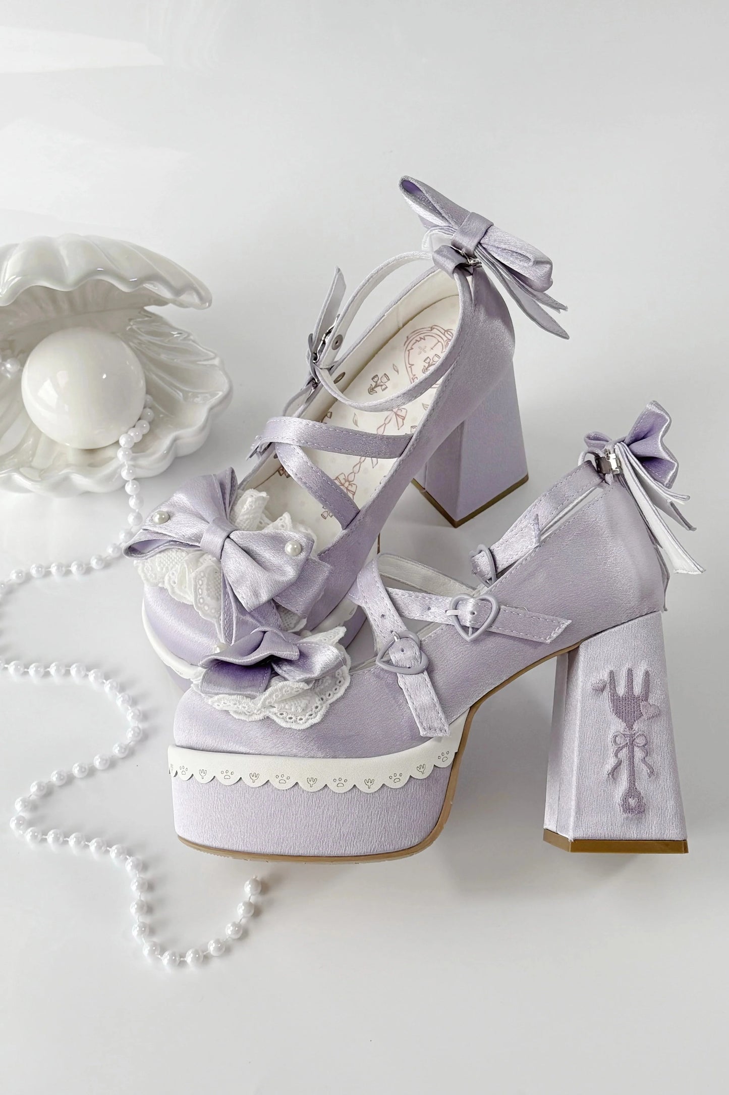 Sweet Ruffle Ribbon Lolita Shoes