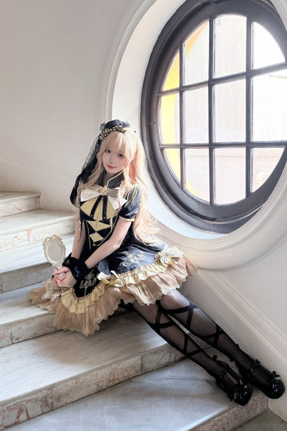 Dark Lolita Dress + Shawl