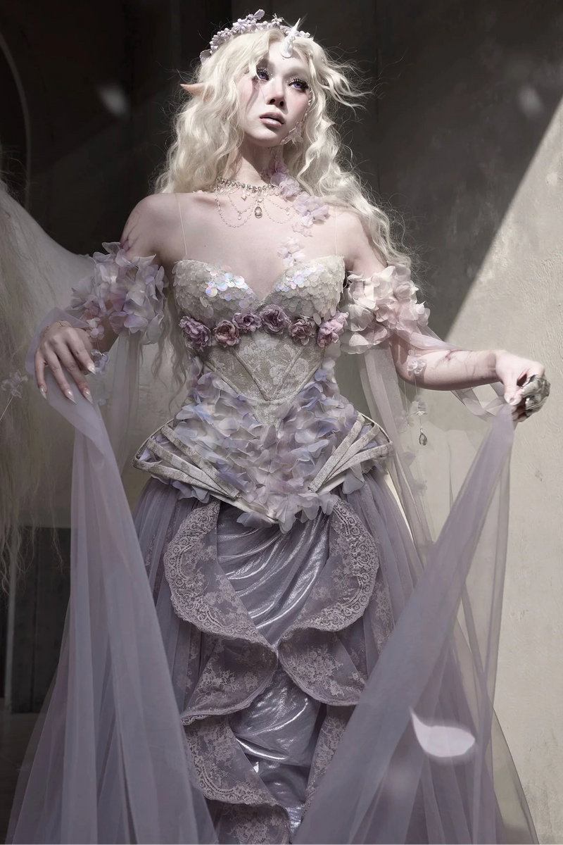 Moonlight Corset Top + Sleeves + Necklace