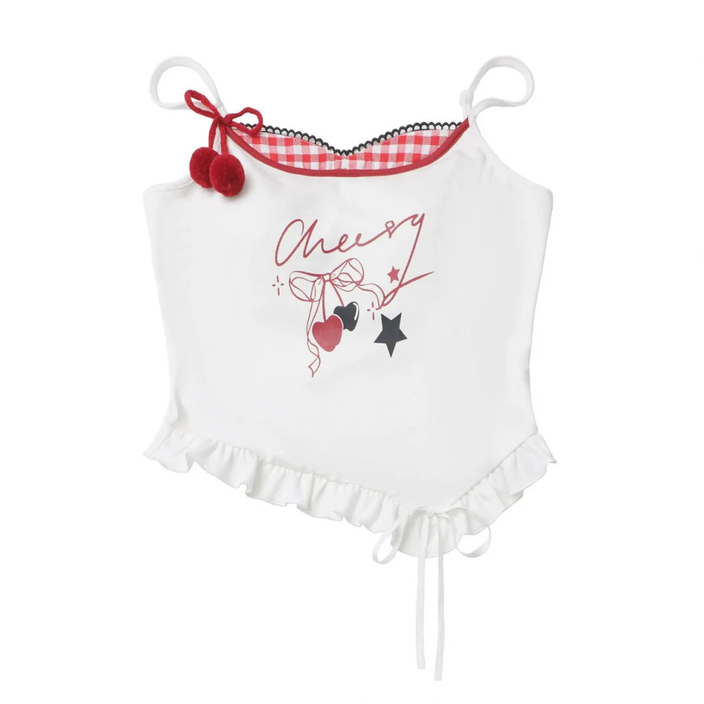 Cherry Wind Hoodie + Camisole + Skirt