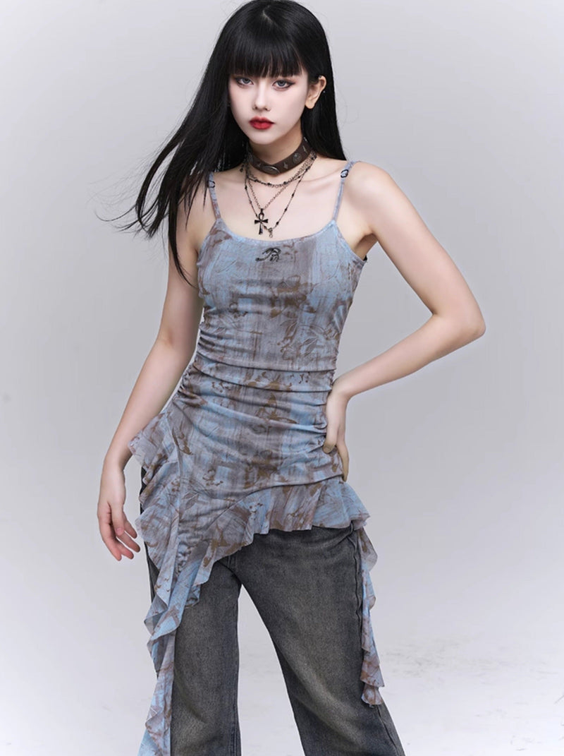 Dark Design Asymmetric Camisole