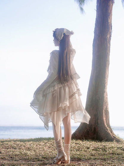 [pre-order] Light Rose Skirt + Cardigan