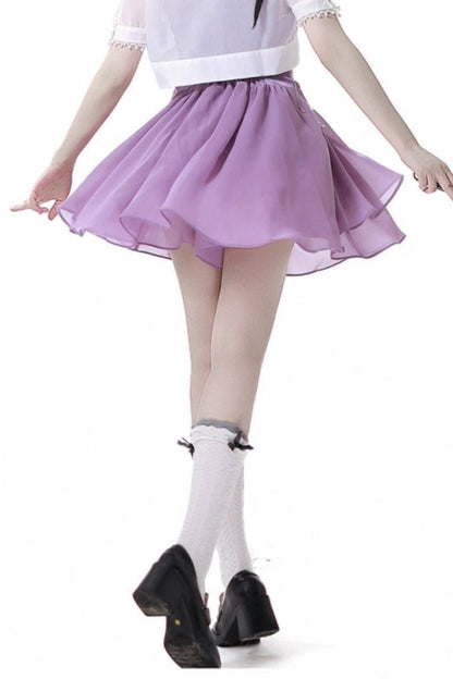 Light Smock Suspender Dress + Short Dress + China Design Sleeveless Top + Short Shirt + Pearl Accessories
