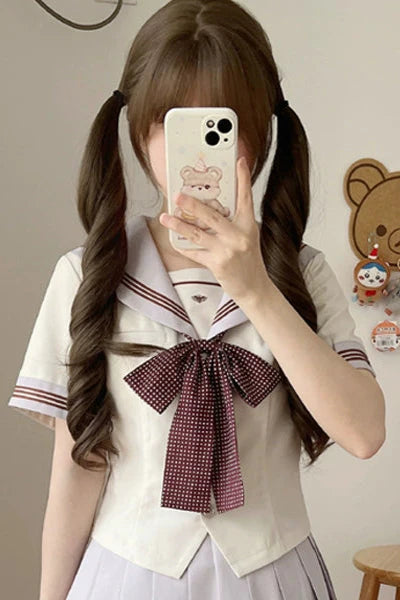 Retro Color Sweet Sailor Dress
