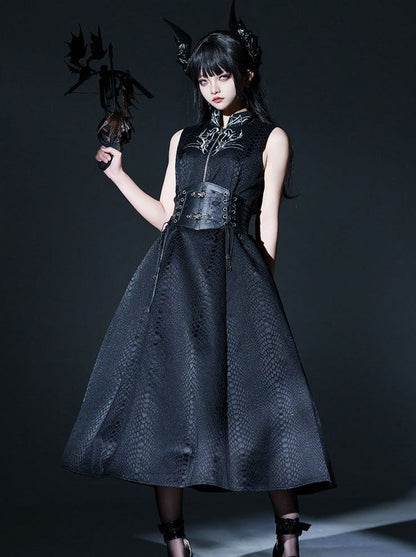 [limited Quantity] Dragon Scale Gothic Lolita Jumper Skirt + Long Coat