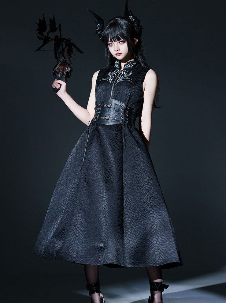[limited Quantity] Dragon Scale Gothic Lolita Jumper Skirt + Long Coat