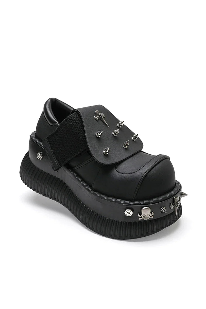 Cross Design Platform Shoes