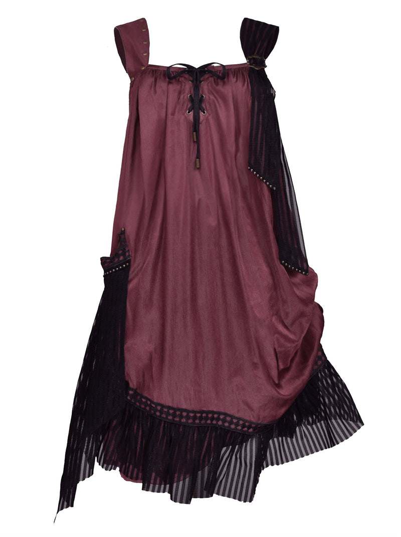 [pre-order] Wine Red Shoulder Strap Light Gothic Doll Asymmetric Dress