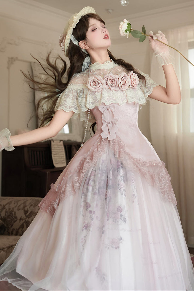 Sweet Pink Rose Lolita Set