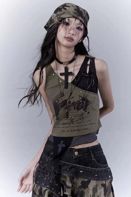 Parallel Wasteland Printed Top