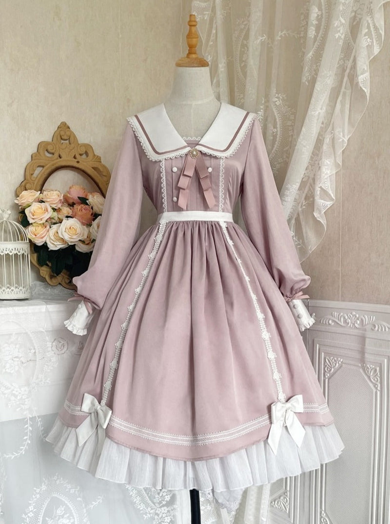Rabbit Ears Sailor Pearl Bow French Doll Dress
