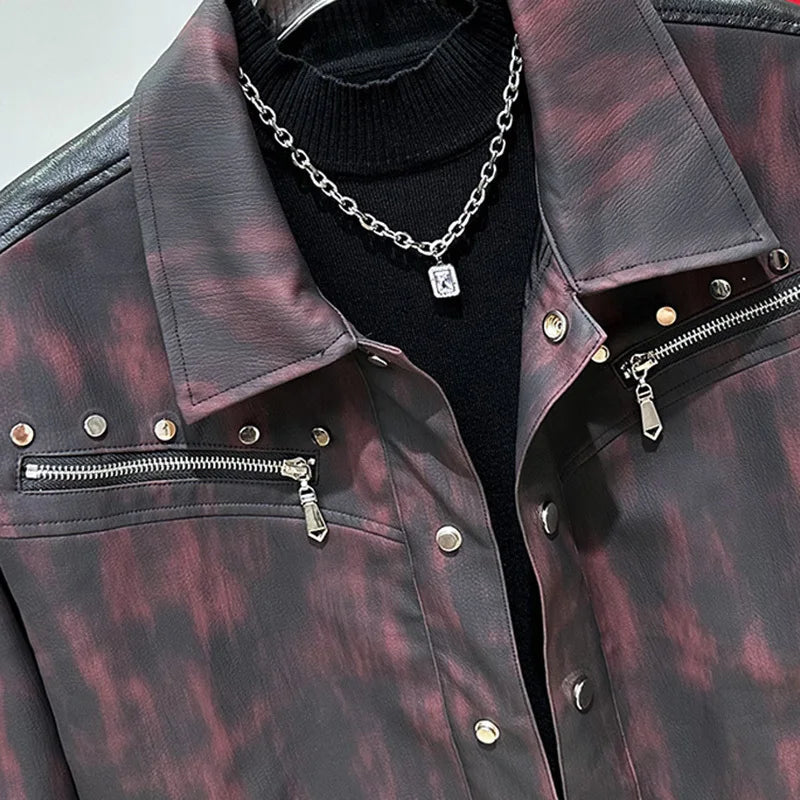 Leather Jacket Burgundy