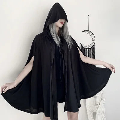 Gothic Hooded Cape Black