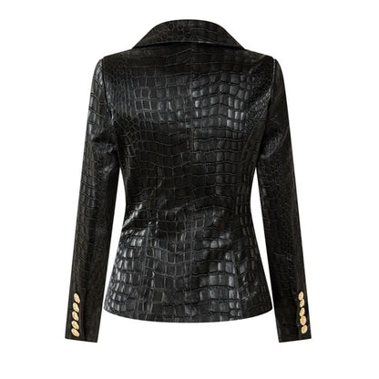 Crocodile Pattern Blazer
