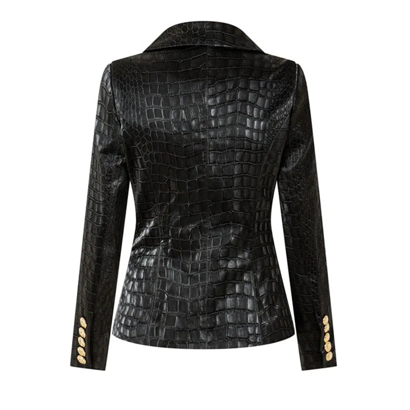 Crocodile Pattern Blazer