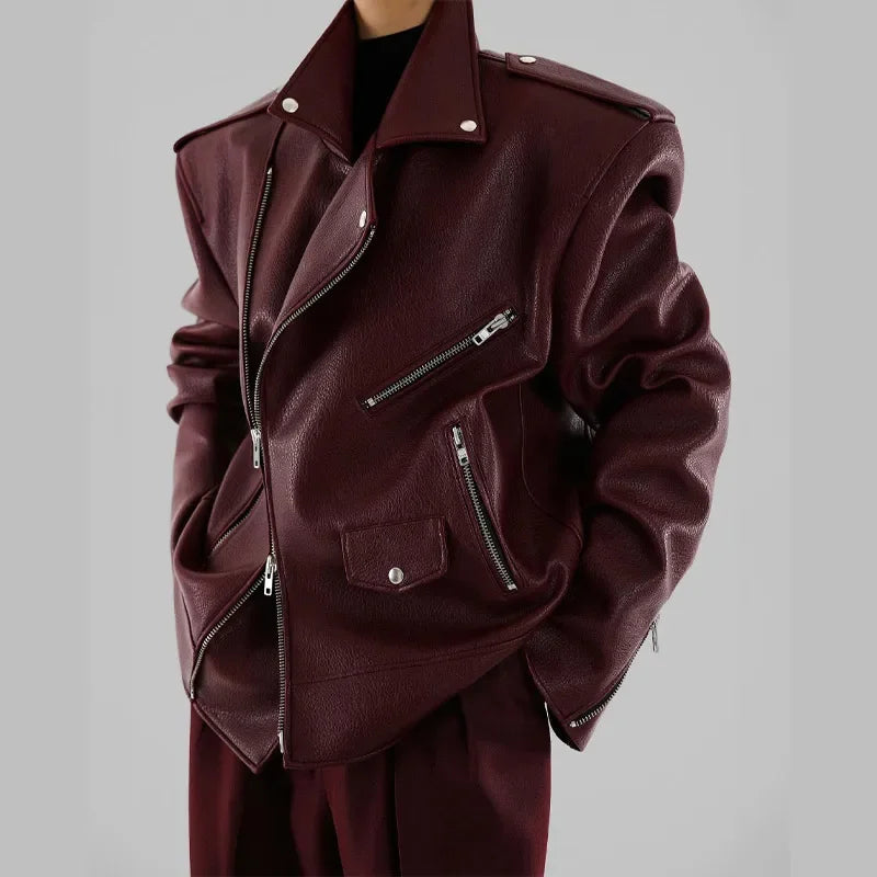 Leather Jacket Burgundy