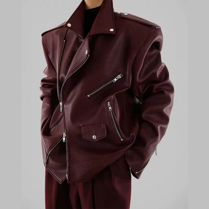 Leather Jacket Burgundy