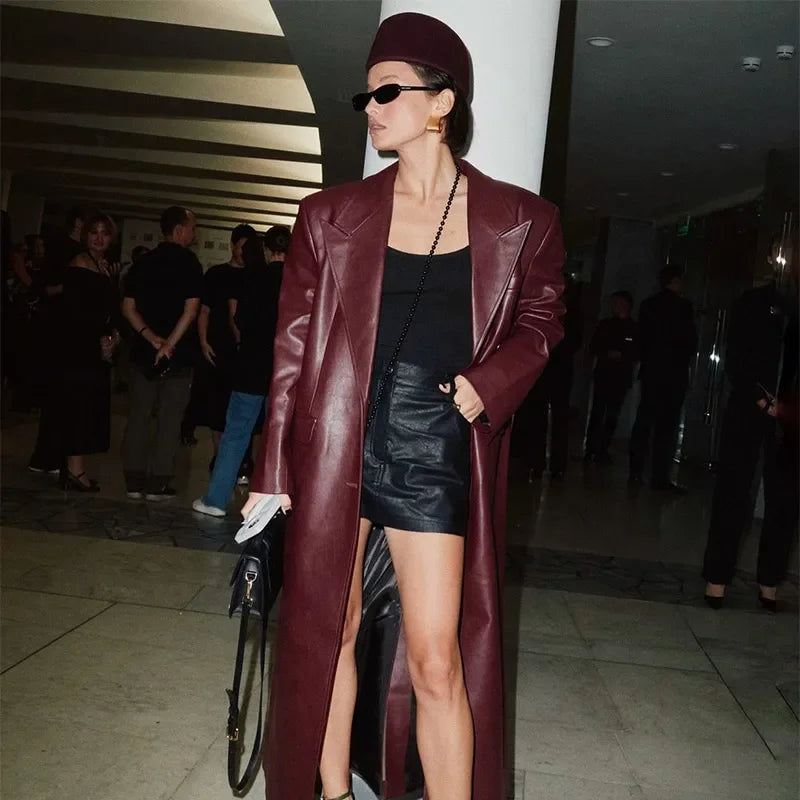 Leather Jacket Burgundy
