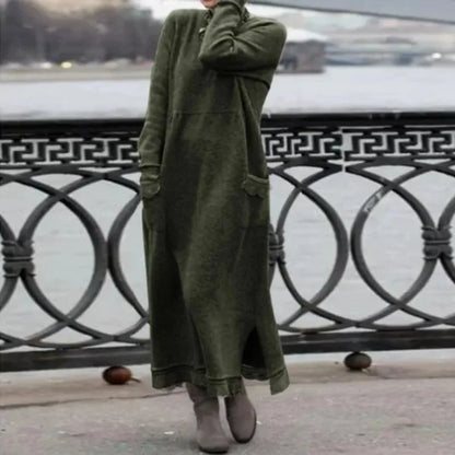 Winter Hooded Dress Black