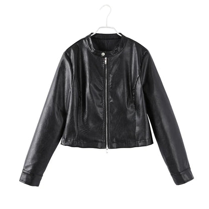 Leather Cloak Jacket Black