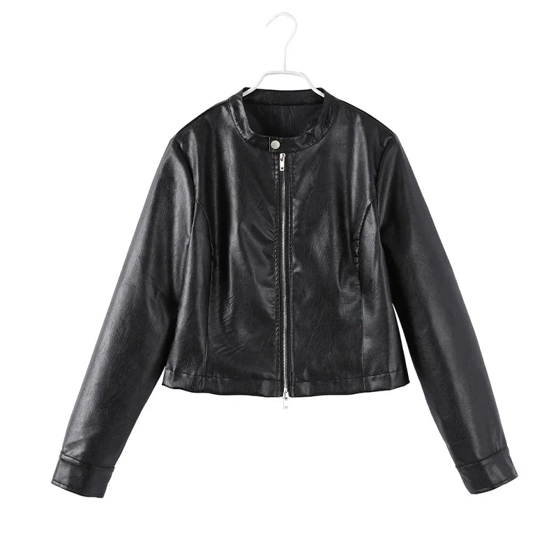 Leather Cloak Jacket Black