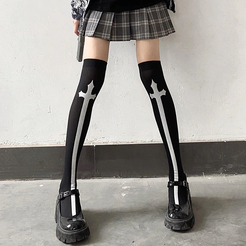 Knee Socks With Crosses