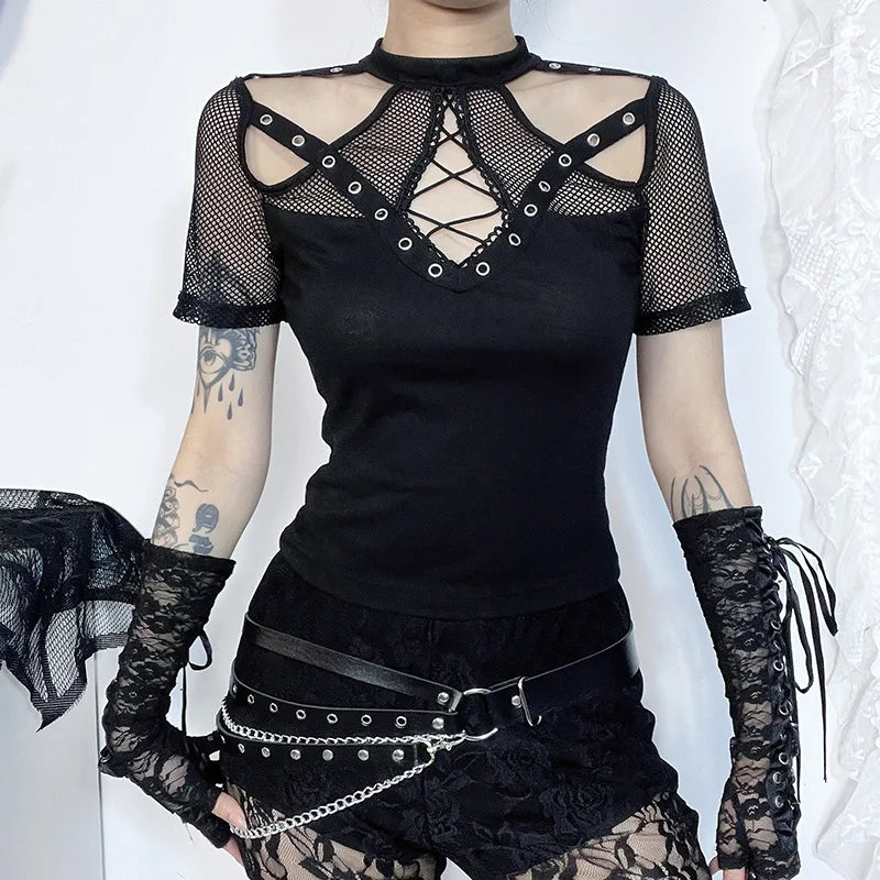 Punk Hollow Out Top