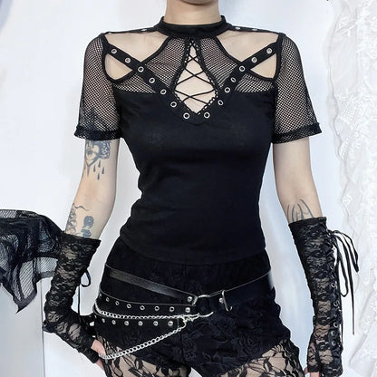 Punk Hollow Out Top