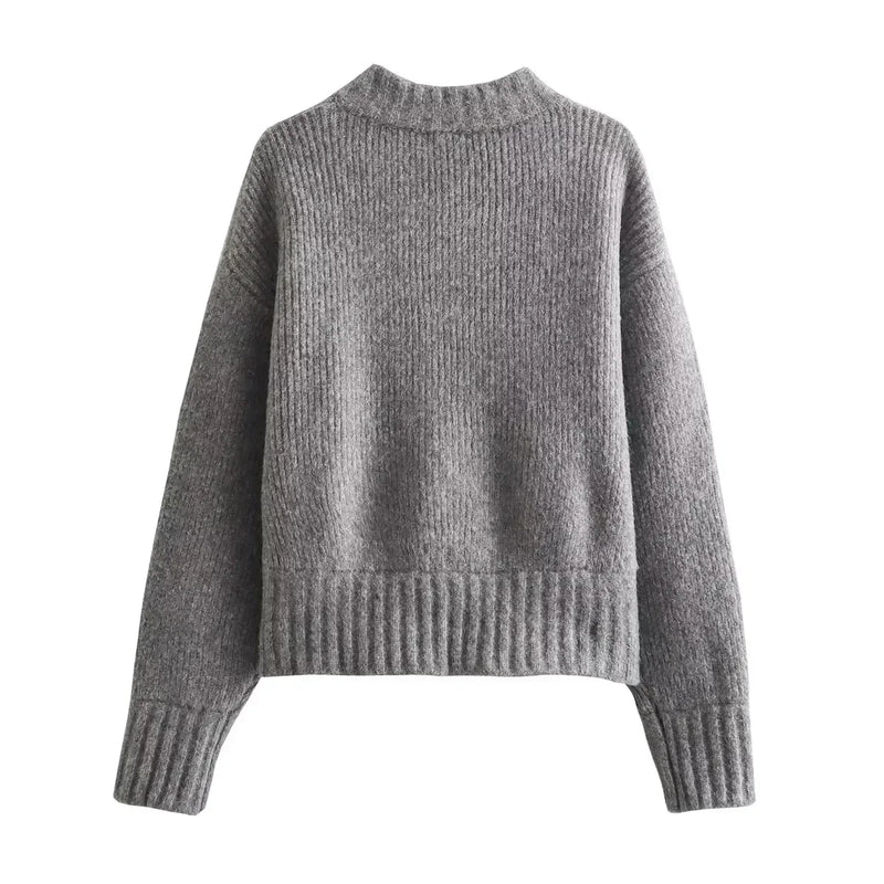Zipper Sweater Gray