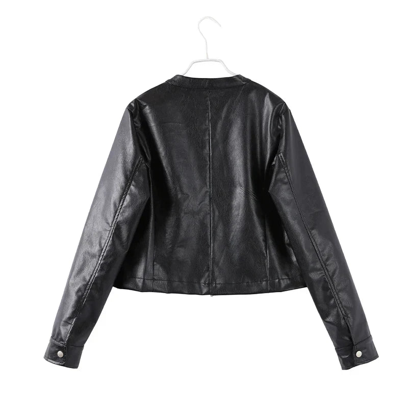 Leather Cloak Jacket Black