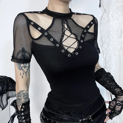 Punk Hollow Out Top