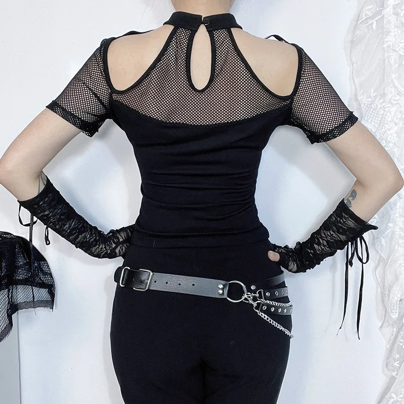 Punk Hollow Out Top