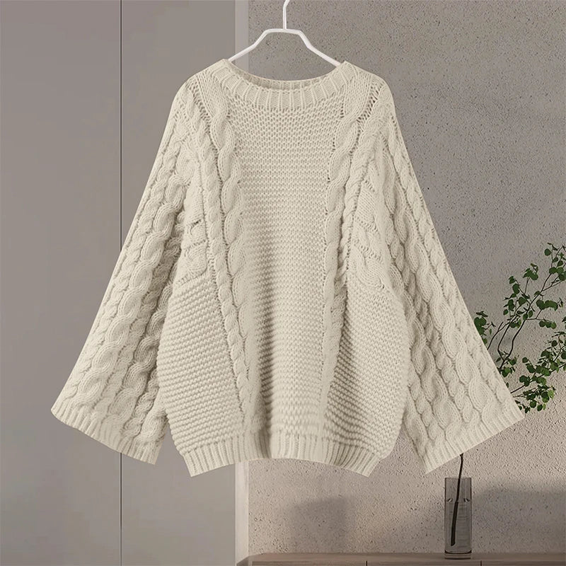 Oversized Knitted Jumper White